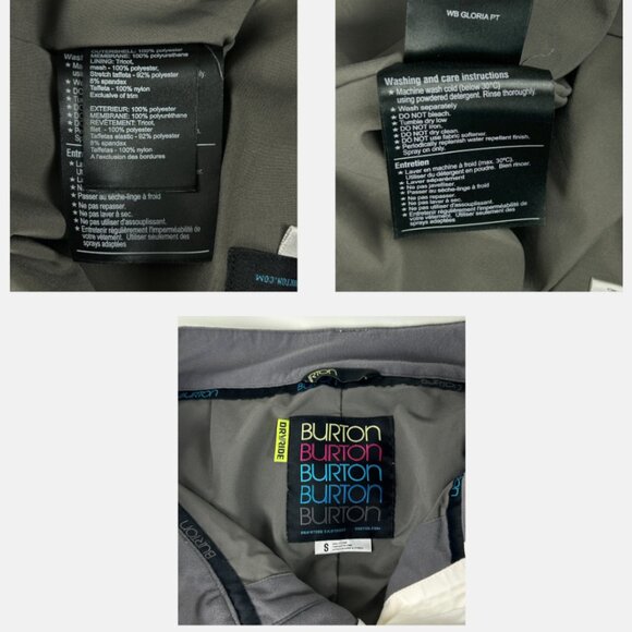 Burton Vida DryRide Pants Womens S White Snowboard Slim Fit Waterproof Vented - Picture 16 of 16